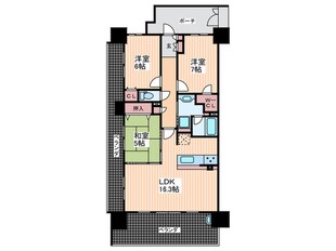 ﾚｰﾍﾞﾝ広島中広通りTHE RESIDENCEの物件間取画像